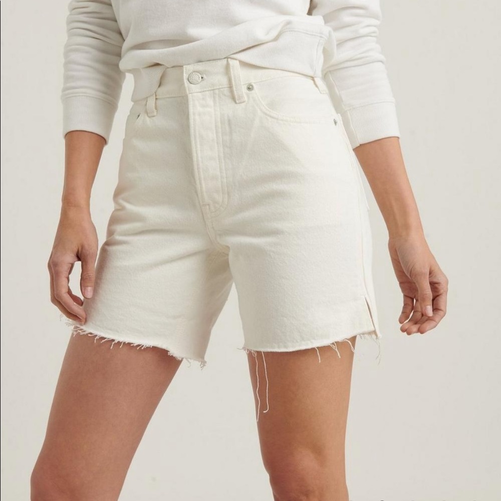 NWT Lucky White Denim High Rise Shorts Size 6 / 28